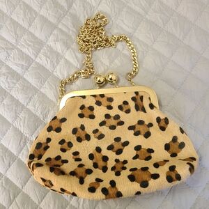 Chicos Woman Chic Stylish Fashion Trendy Leather Clutch Leopard Print Purse